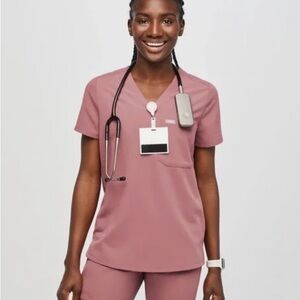 Women's Mauve Scrub Top
